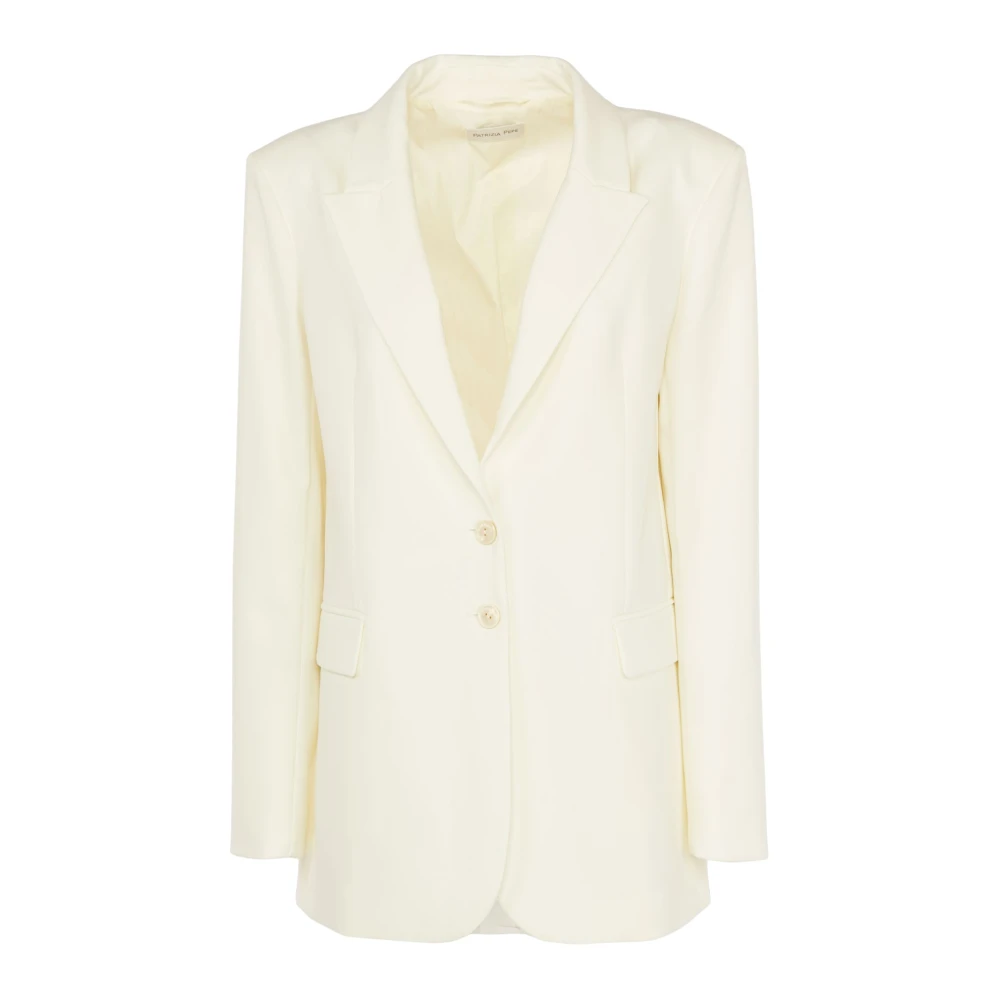 PATRIZIA PEPE Elegante witte blazer voor vrouwen White Dames