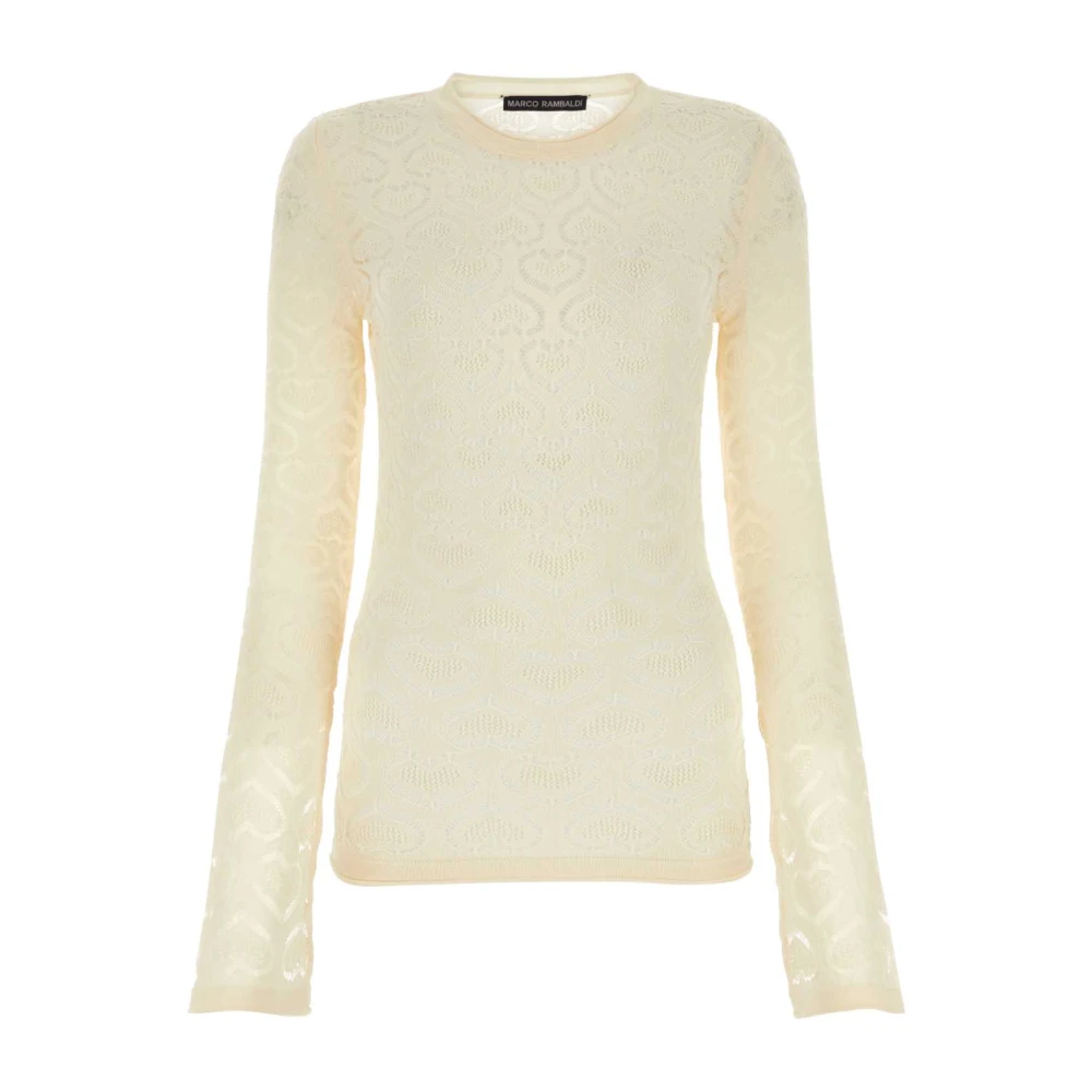 Marco Rambaldi Elegant Ivory Blonde Top White, Dam