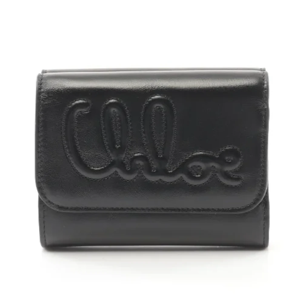 Chloé Pre-owned Leather wallets Black Dames