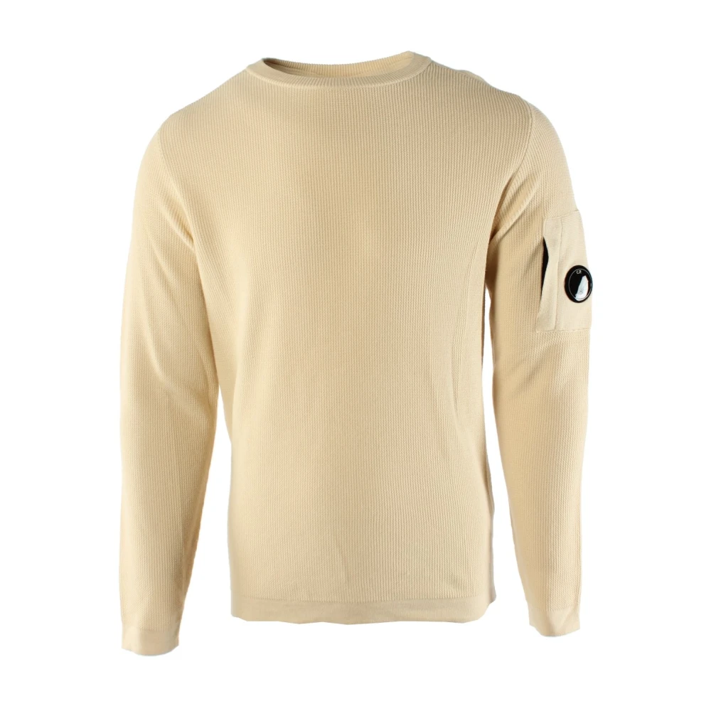 C.p. Company Men's Yellow Sea Island Jumper - Round-Neck Knitwear - S - Knitwear