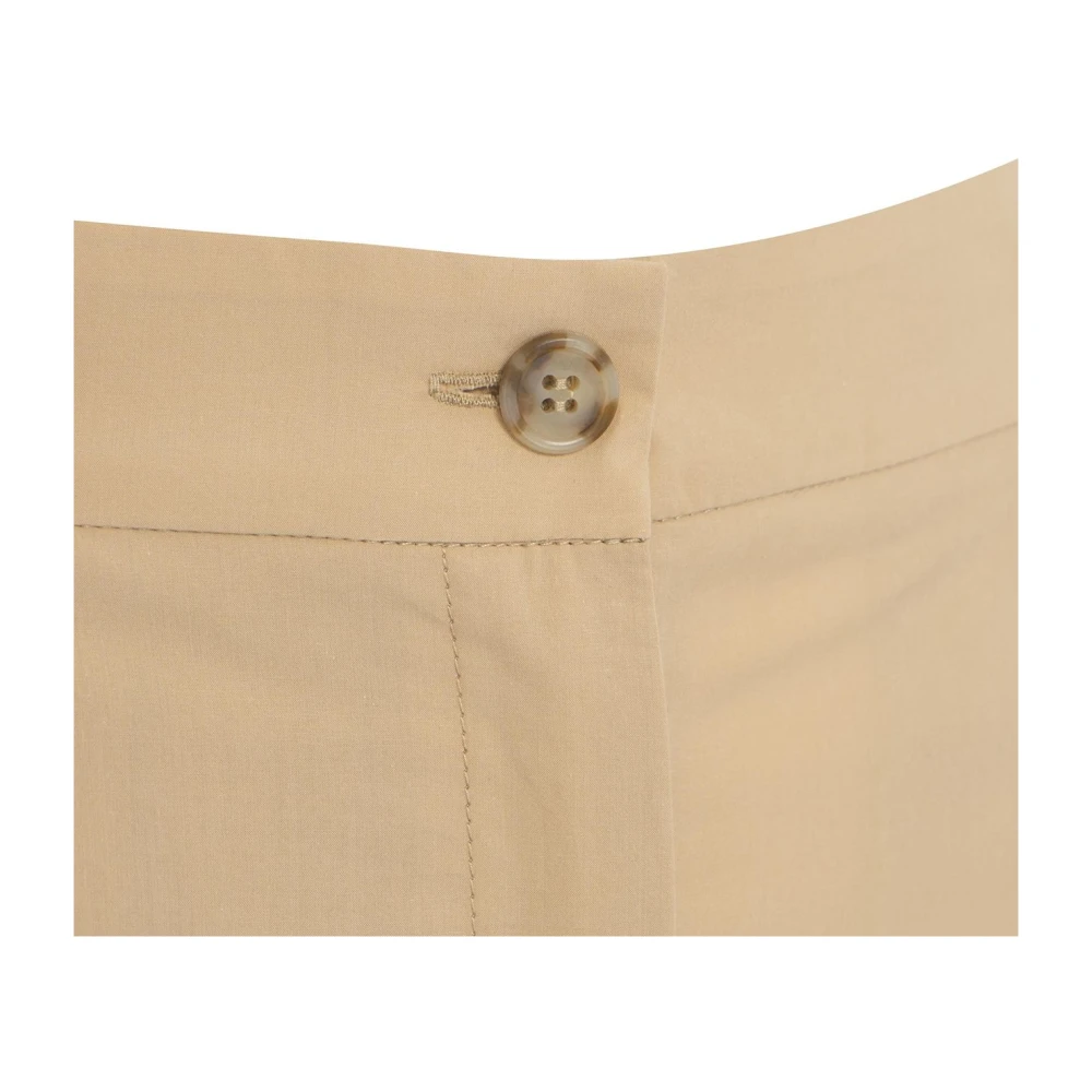 Ottod'Ame Beige Katoenen Culottes Stijlvolle Broek Beige Dames