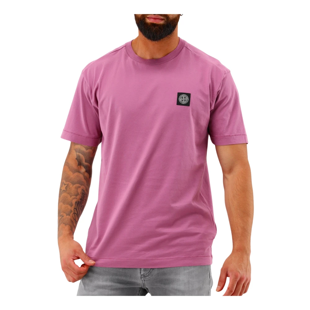 Stone Island Rose Quartz Logo Tee Purple, Herr