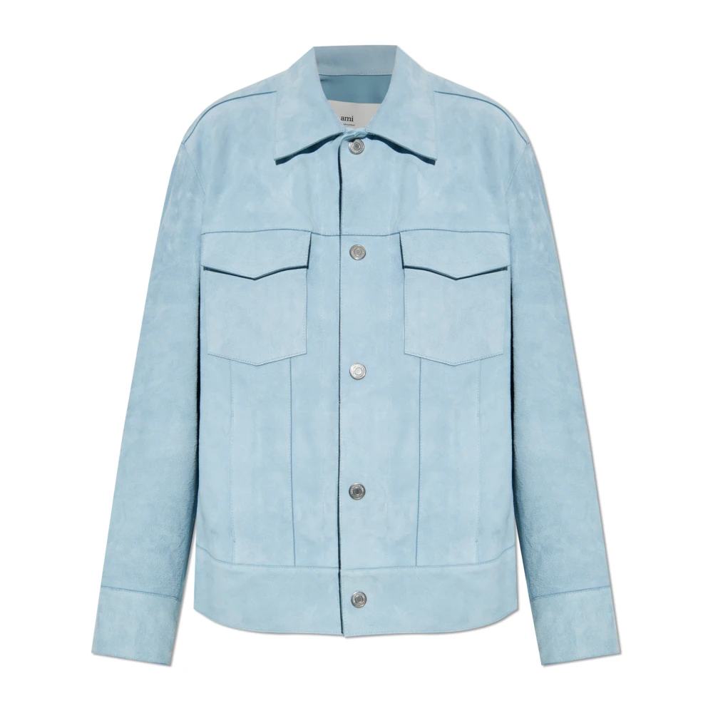 Jackets > Leather Jackets - - Ami Paris - Modalova