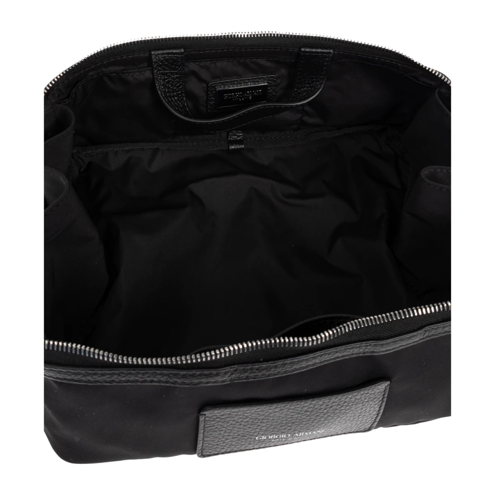 Giorgio Armani Cosmeticatas met logopatch Black Heren