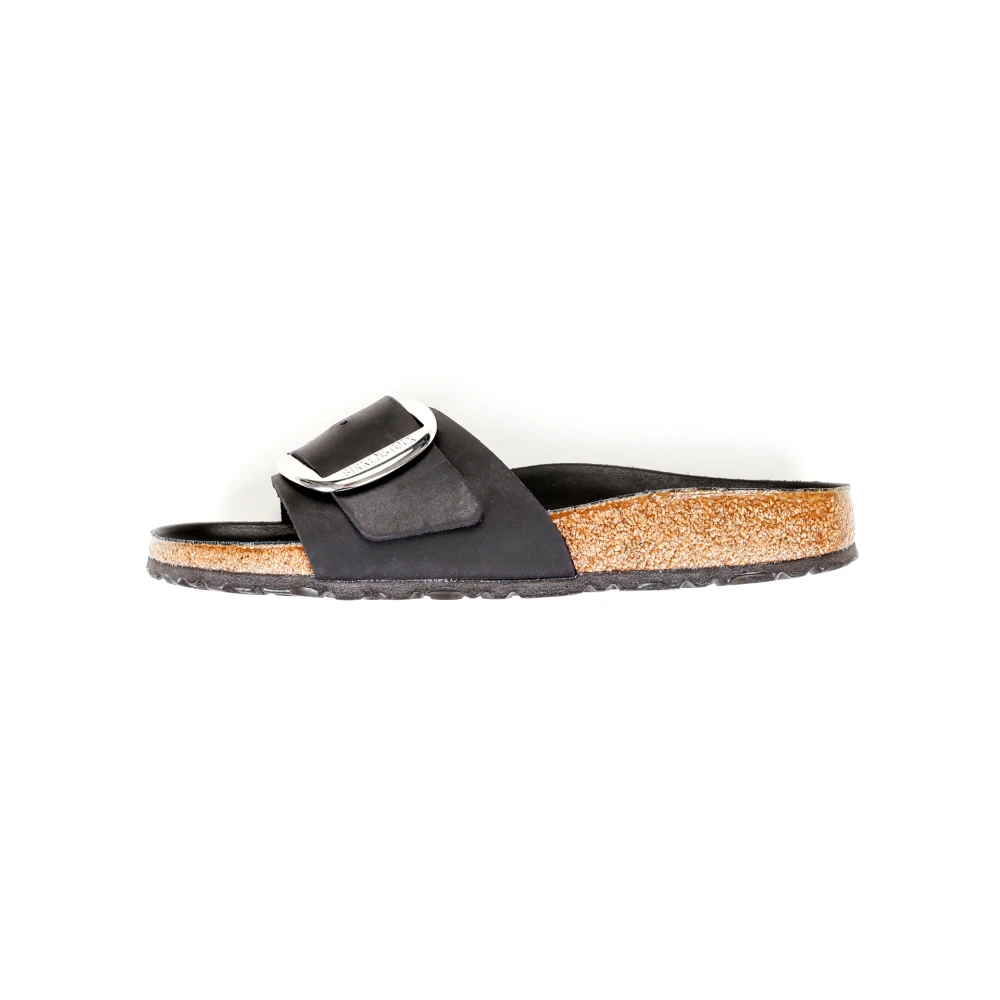 Birkenstock Pantoletter Sliders Black, Dam