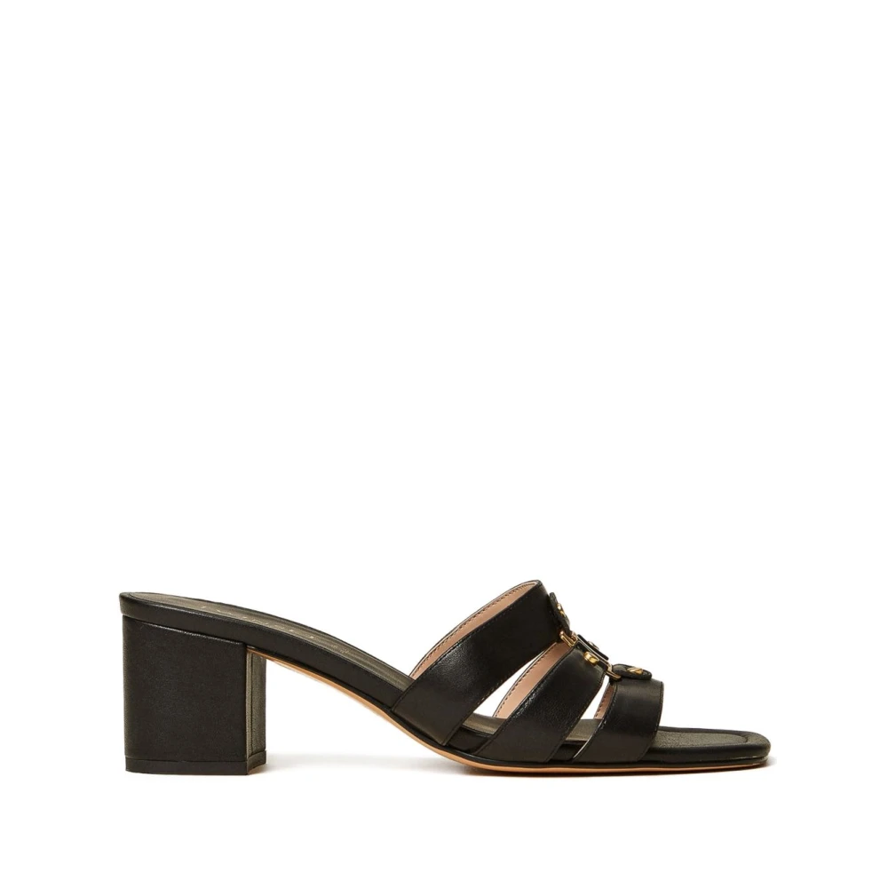 Twinset Women's Black Heeled Mule Sandal
