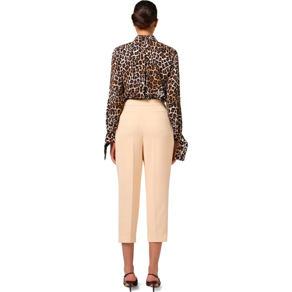 Elisabetta Franchi Dierenprint Georgette Shirt Brown Dames
