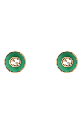 ybd786554002-interlocking-stud-orhangen-i-rosa-guld-och-gron-agat