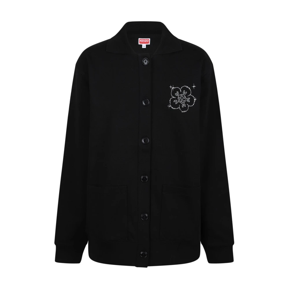 Kenzo Zwarte Constellatie Cardigan met Bloemembleem Black Dames