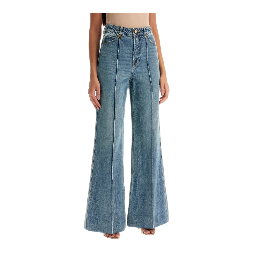 Zimmermann Wijde Flared Denim Jeans Blue Dames