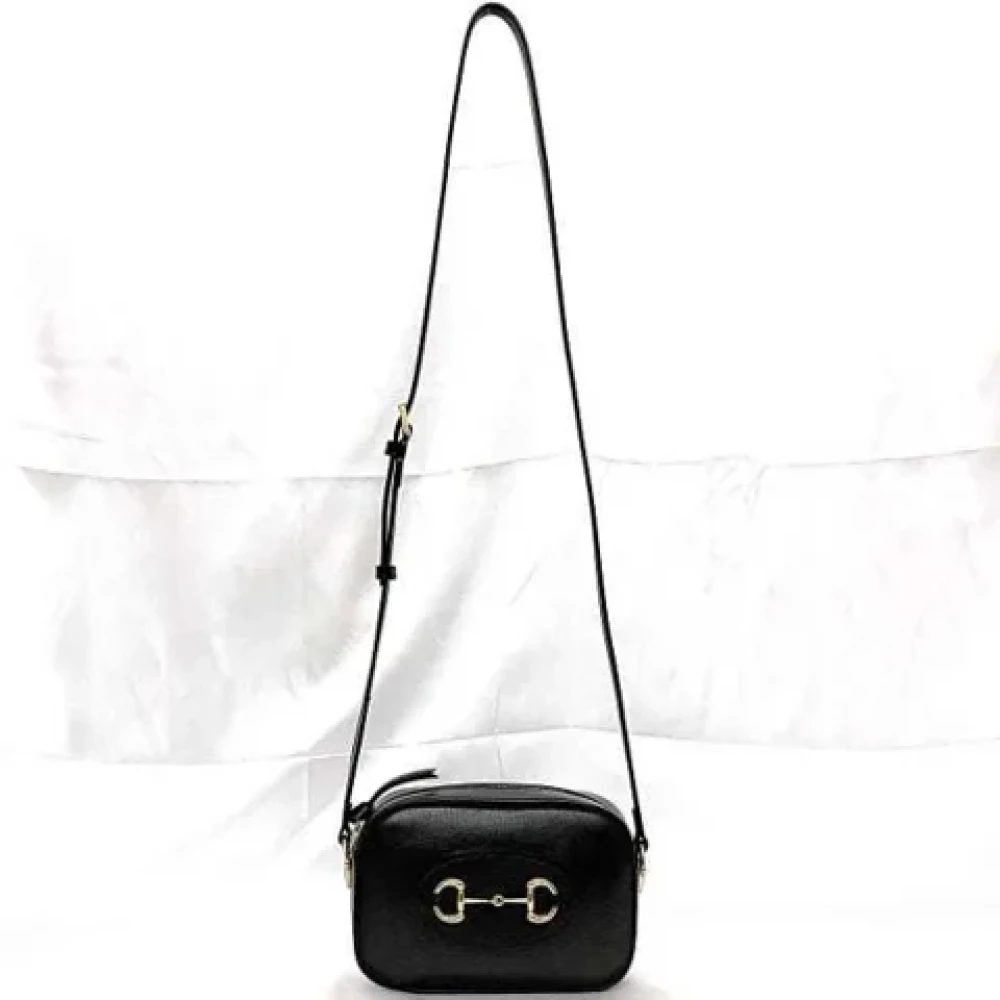 Gucci Vintage Pre-owned Leather shoulder-bags Black Dames