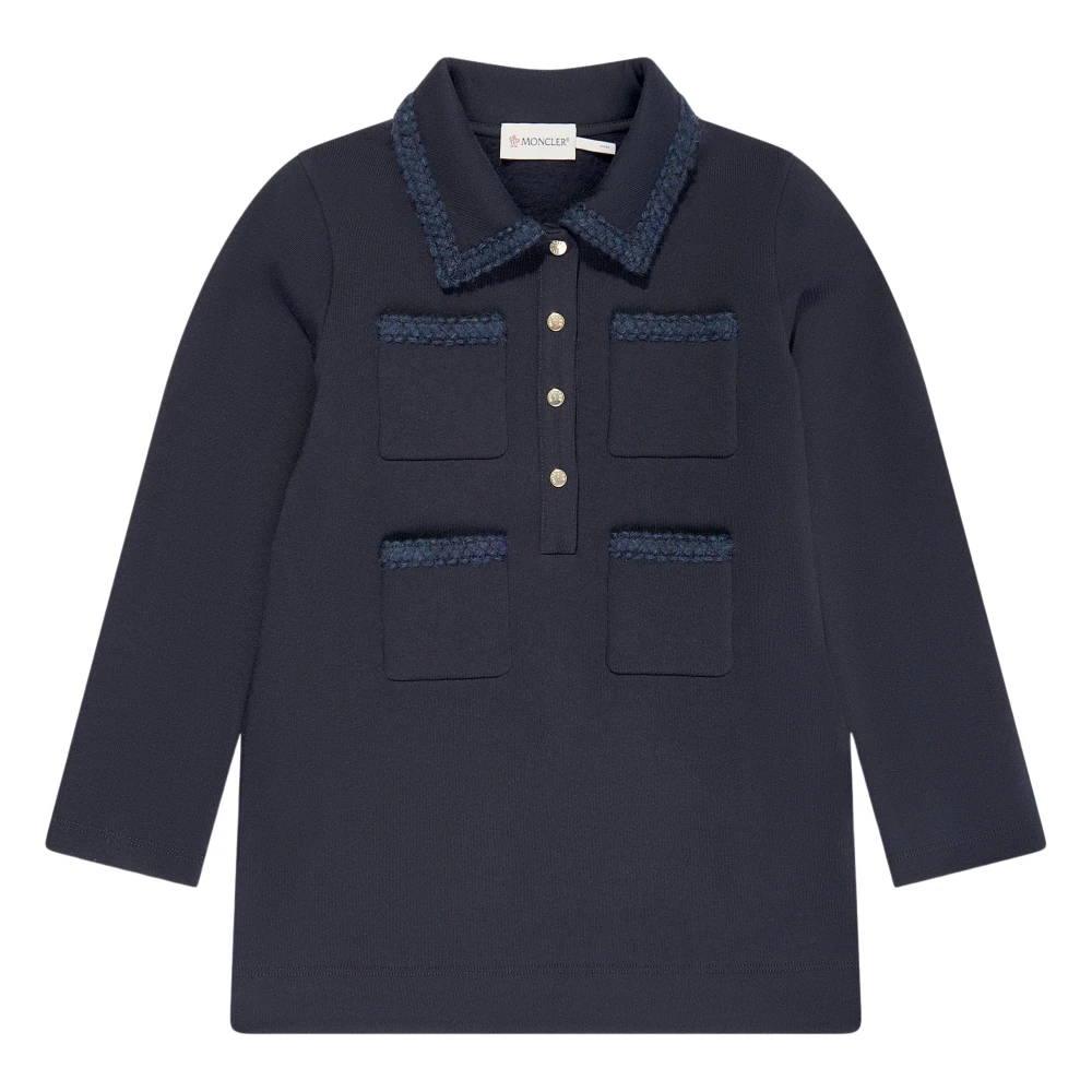 Moncler Girls Blue 8 Y, Pocket Polo Dress
