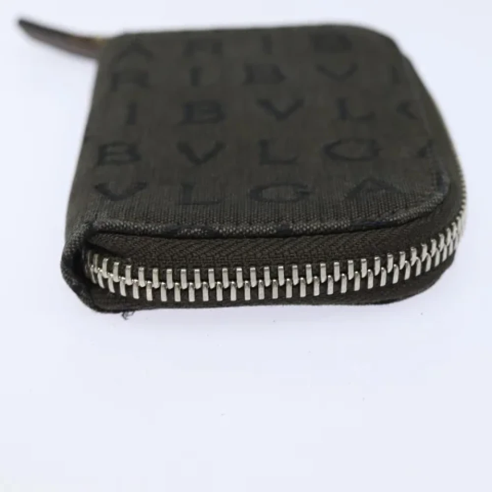 Bvlgari Vintage Pre-owned Canvas wallets Brown Dames