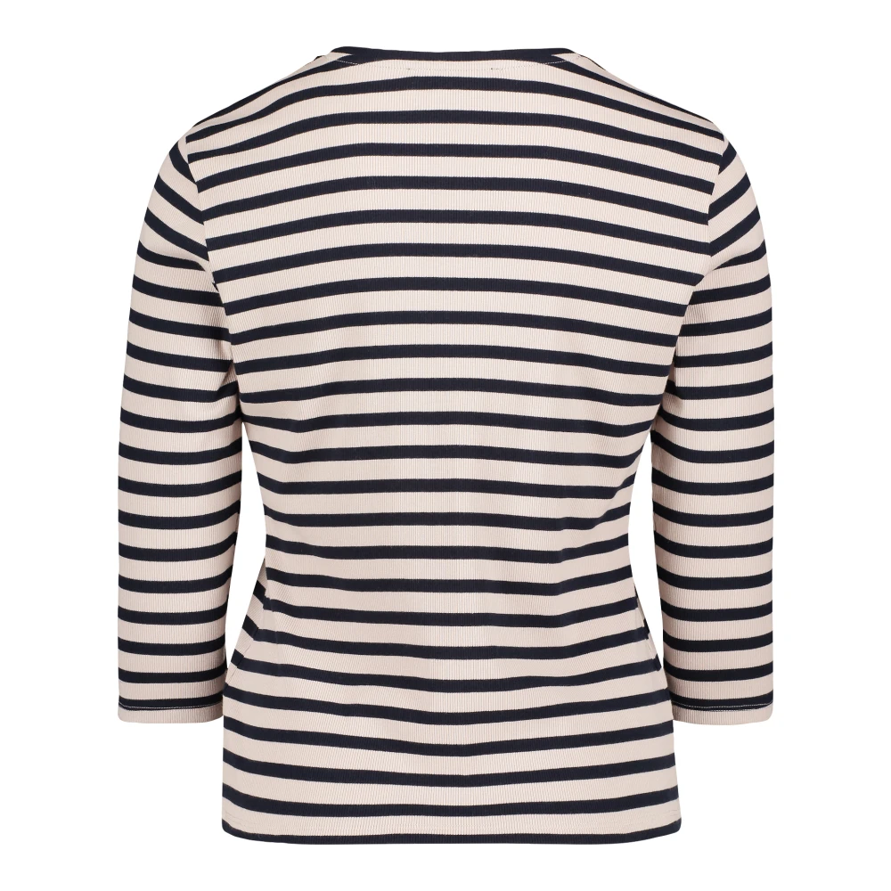 Betty Barclay Gestreepte jas met ribstructuur Beige Dames