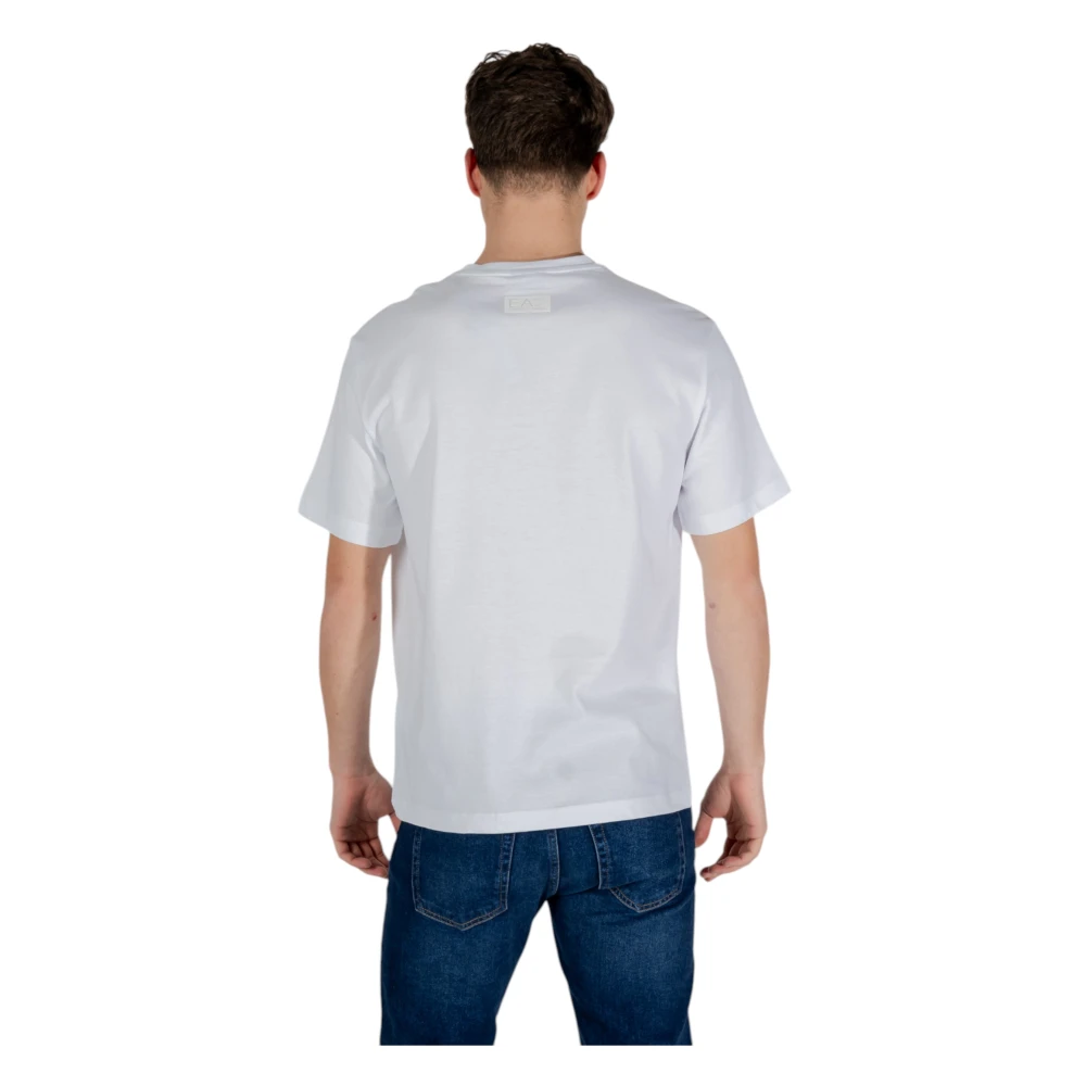 Emporio Armani EA7 Katoenen T-shirt korte mouwen lente zomer White Heren