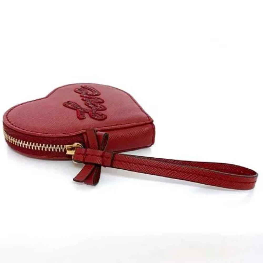 Salvatore Ferragamo Pre-owned Leather wallets Red Dames