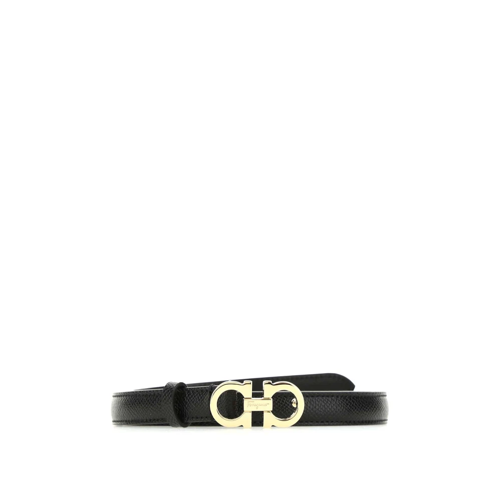 Ferragamo Women's Black Stylish Leather Belt For Men - Belts - 90 Cm - Accessories