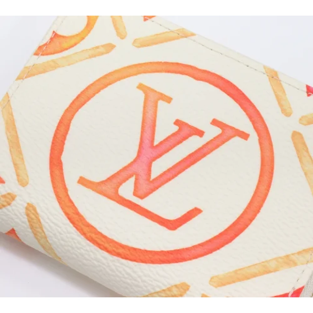 Louis Vuitton Vintage Pre-owned Canvas wallets Orange Dames