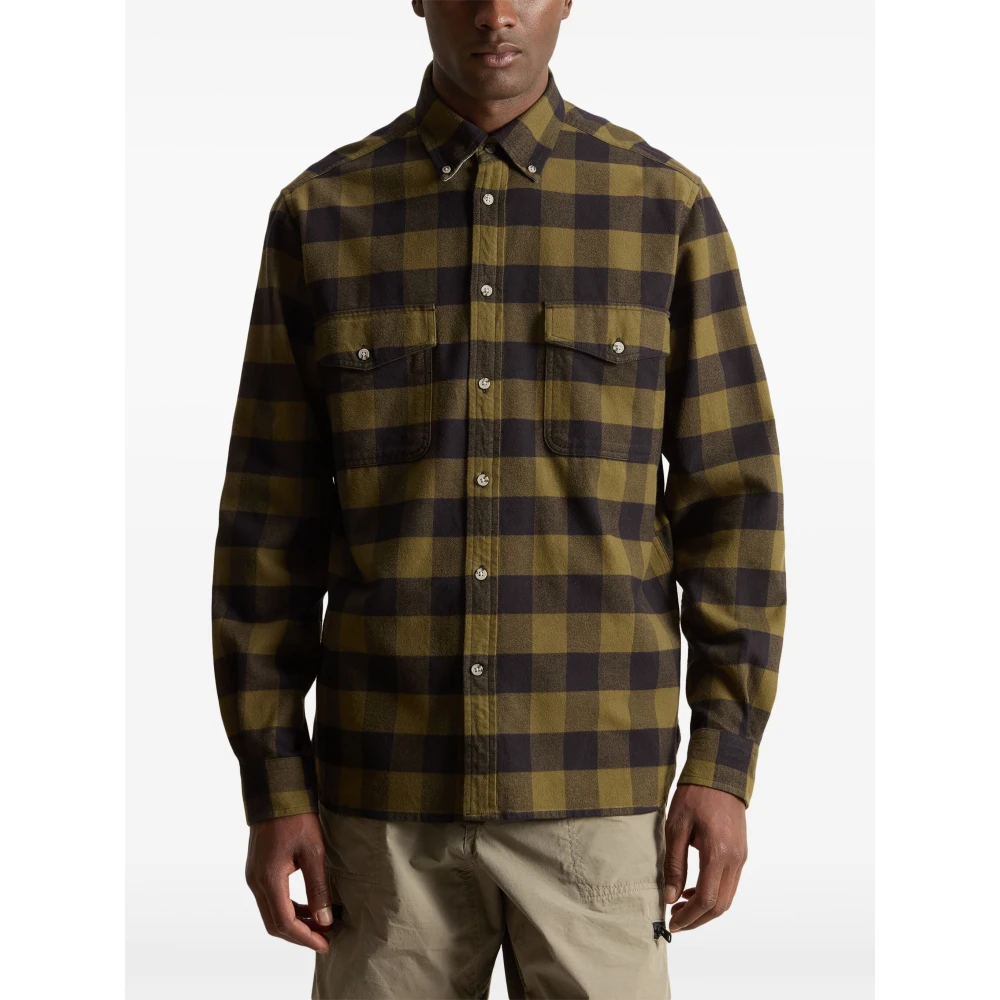 Woolrich Buffalo Plaid Chamois Shirt Green Heren