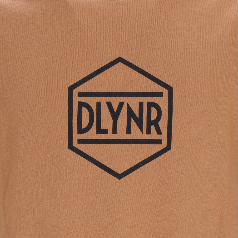 Dolly Noire Logo Tee Khaki Korte Mouw T-shirt Brown Heren
