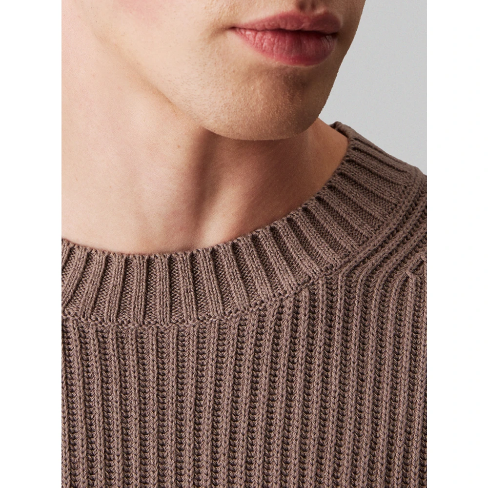 Calvin Klein Relaxed Lineaire Ribtrui Brown Heren
