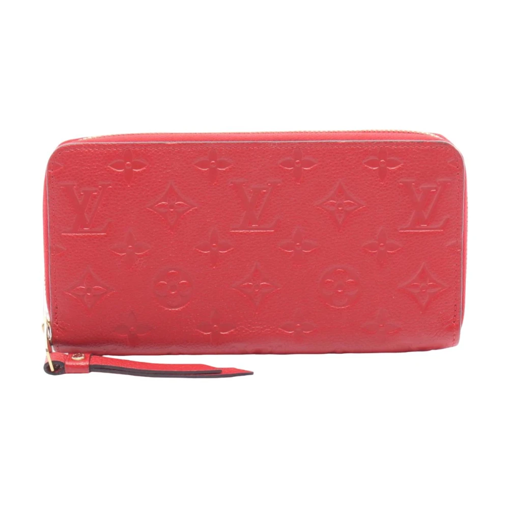Louis Vuitton Vintage Women's Red Pre-Owned Monogram Empreinte Long Wallet