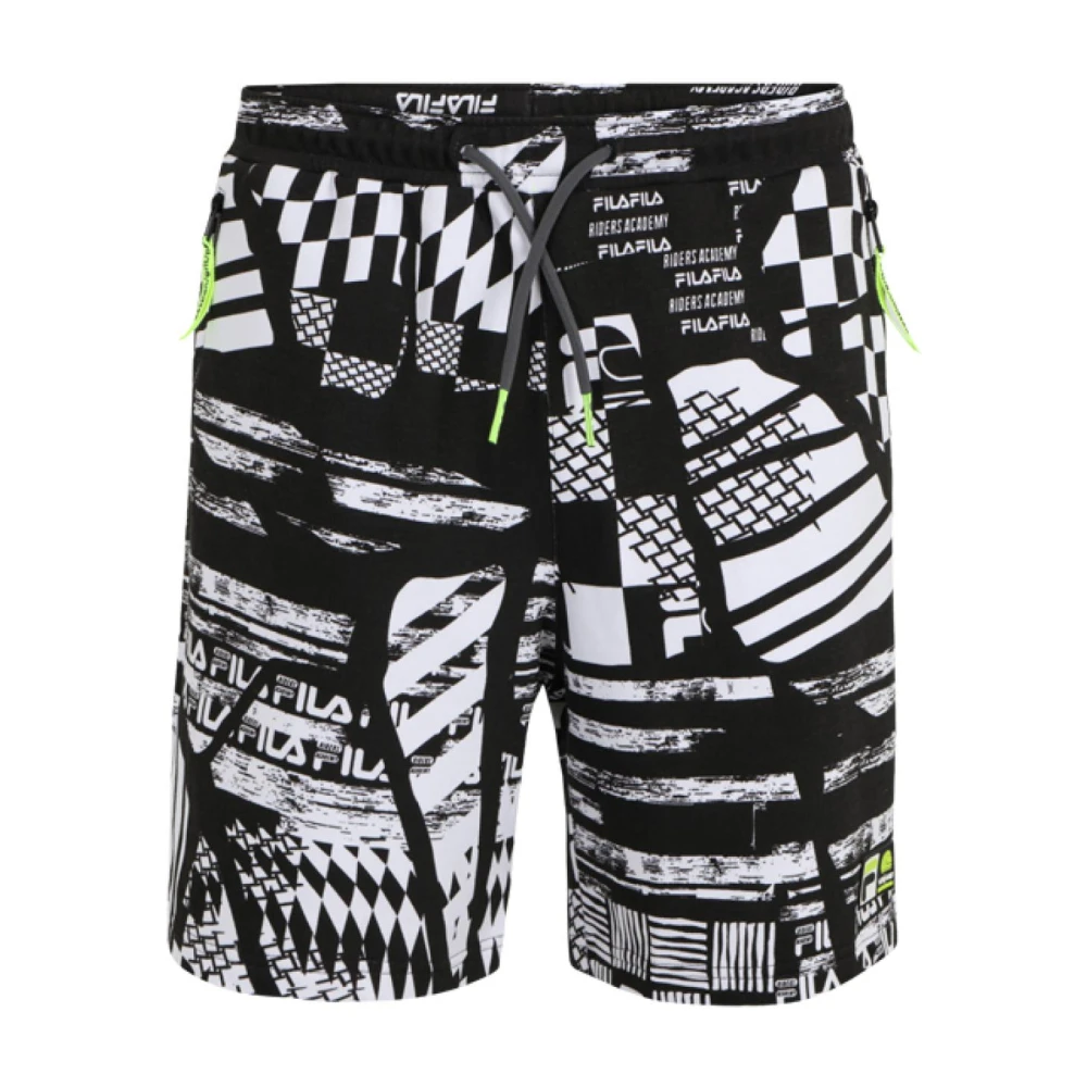 Fila Katoenen Bermuda Shorts met zijzakken Black Heren