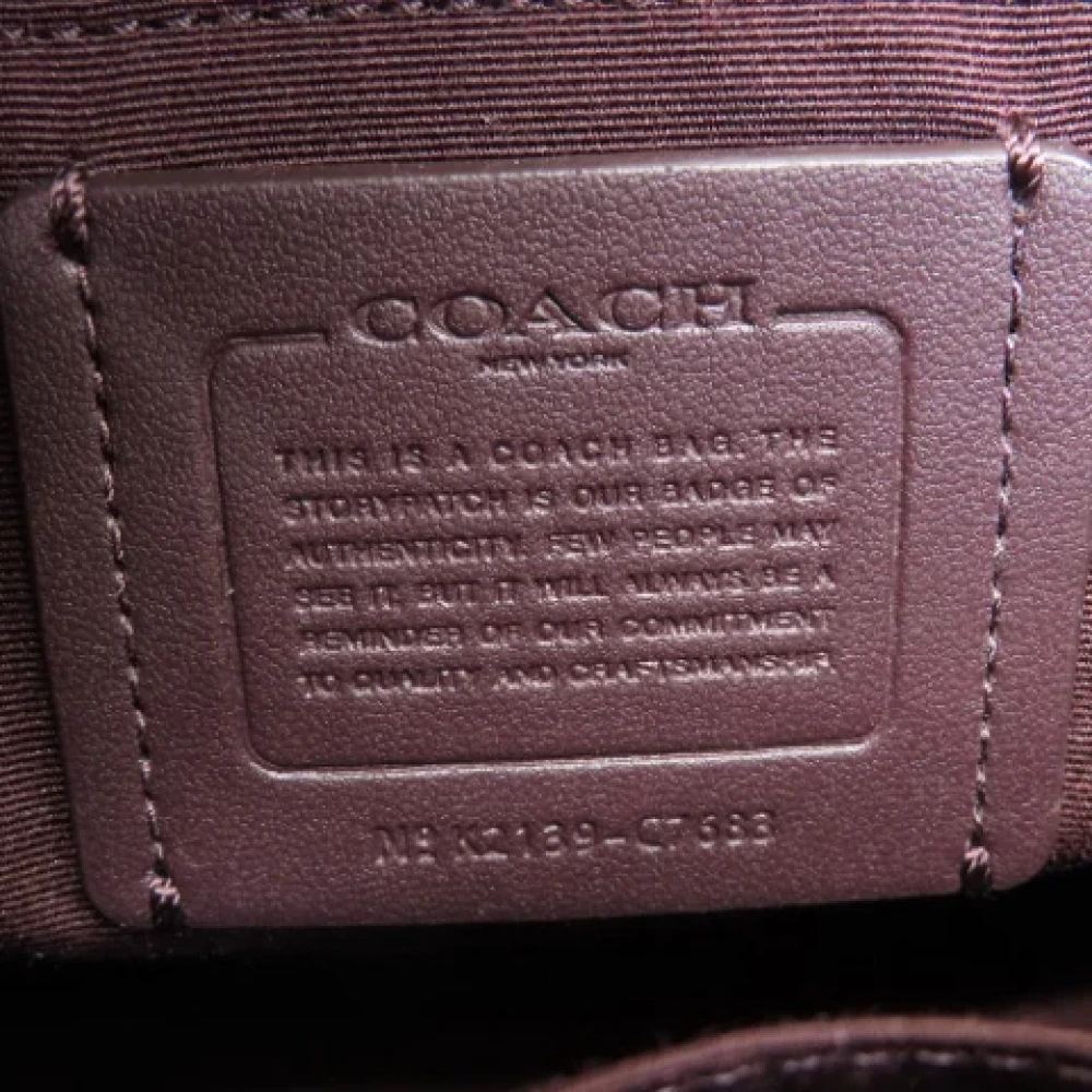 Coach Pre-owned Leather handbags Red Dames