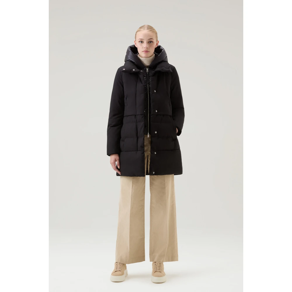 Woolrich Zwarte 2-in-1 Parka Jas Black Dames