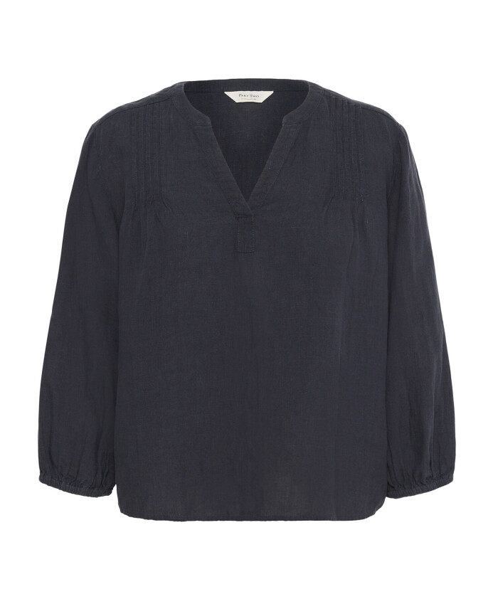 midnight-blouse-met-plooitjes-en-v-hals