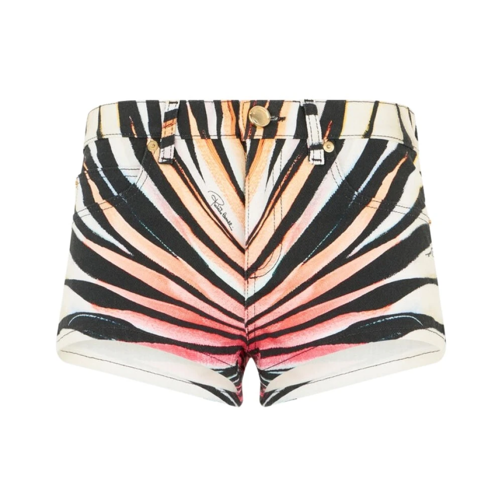 Roberto Cavalli Multicolor Ray Of Paradise Print Shorts - Female - Denim Shorts - M - Shorts