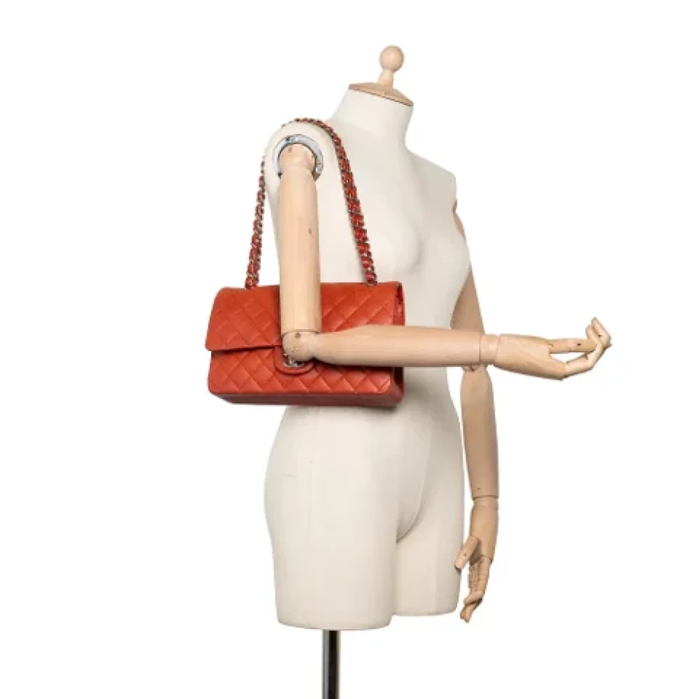 Chanel Vintage Pre-owned Leather chanel-bags Orange Dames