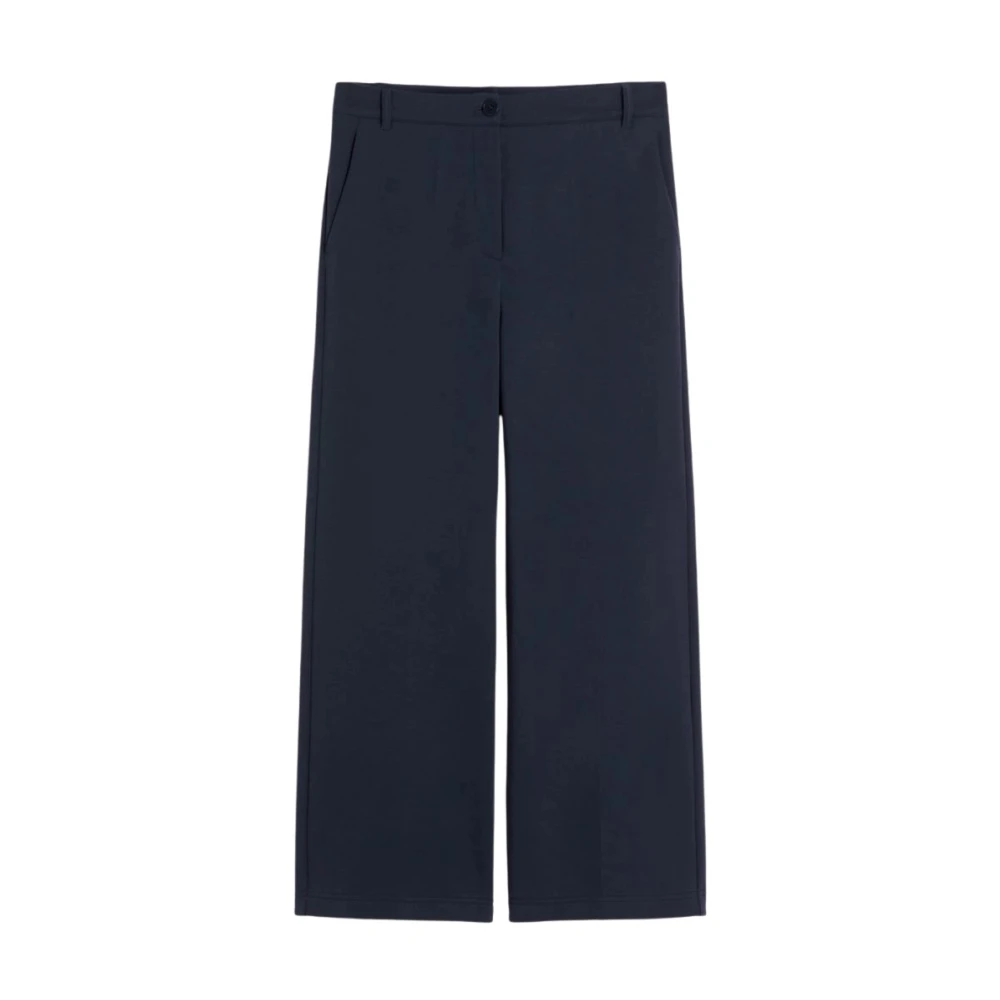 Weekend Max Mara Blue Abano Trousers - Female - Wide Trousers - L - Trousers