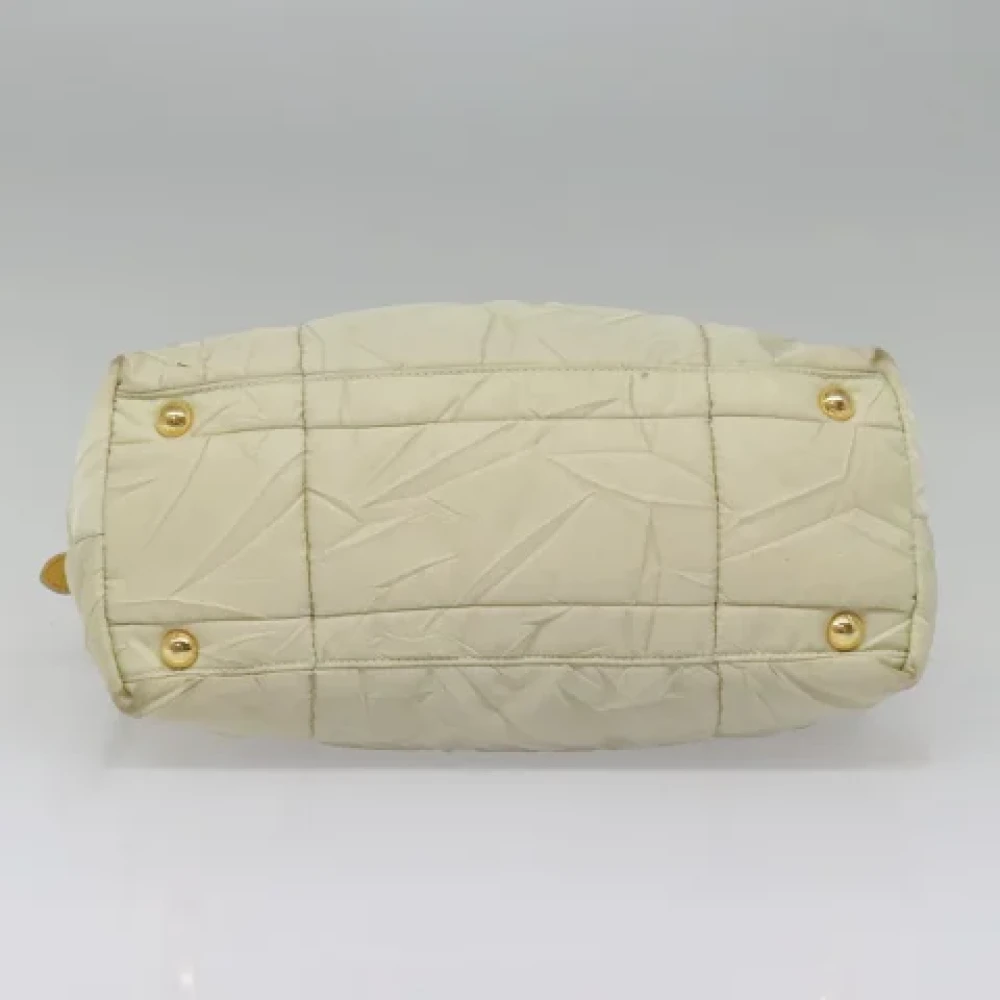 Prada Vintage Pre-owned Nylon handbags Beige Dames