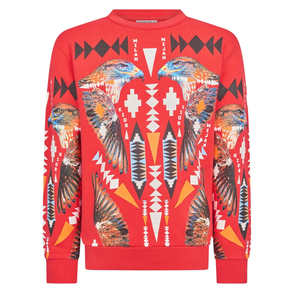 Marcelo Burlon Boys Sweat Top With Contemporary Print
