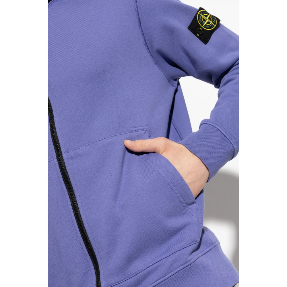 Stone Island Sweatshirt met logo Purple Heren