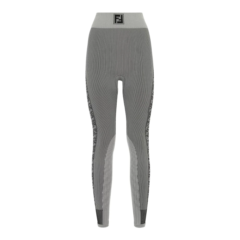 Fendi Logo Leggings Black Dames
