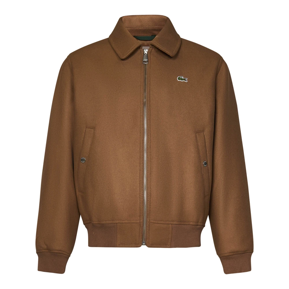 Lacoste Bruine Jassen met Krokodil Badge Brown Heren
