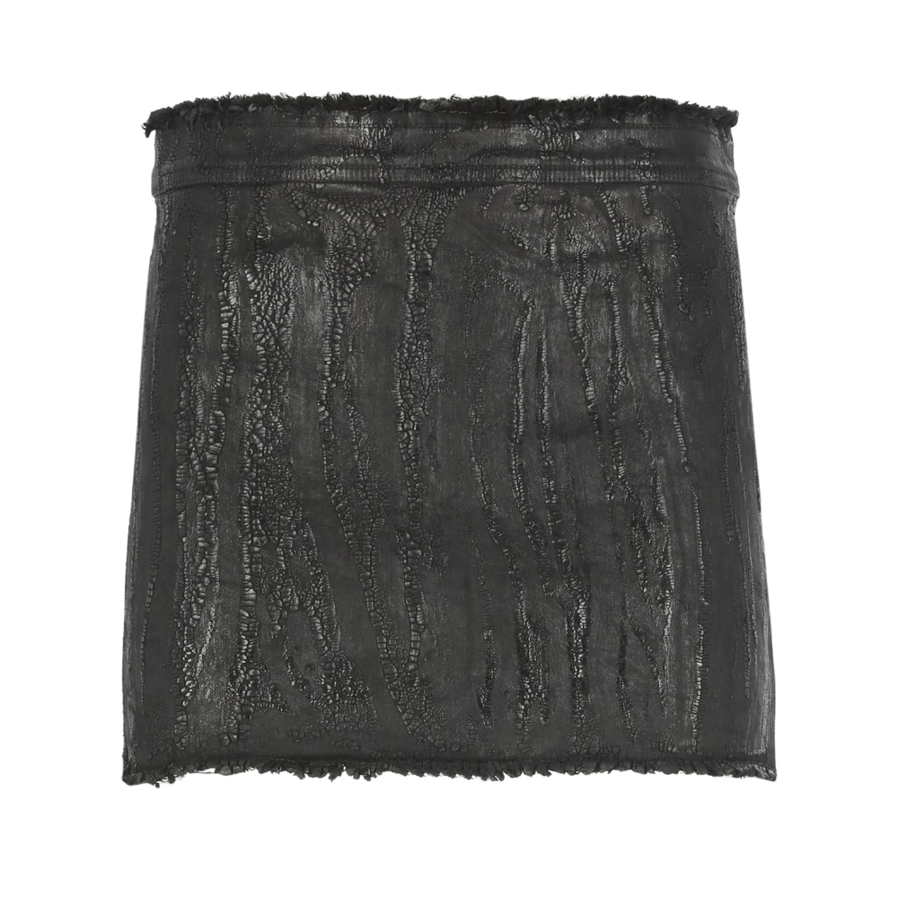 Rick Owens Cotton Miniskirt Black Dames