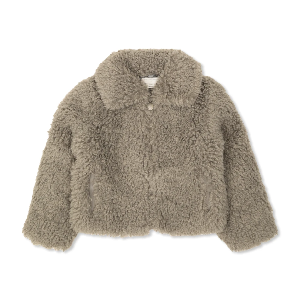 Stella McCartney Faux Fur Jacket Gray, Flicka