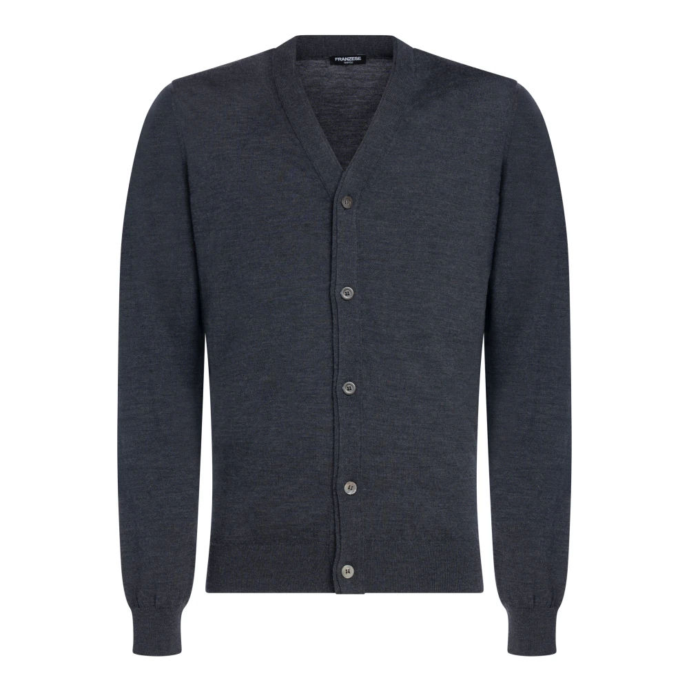 Franzese Collection Men's Gray Cardigans, 2XL, Stefano De Martino Cardigan