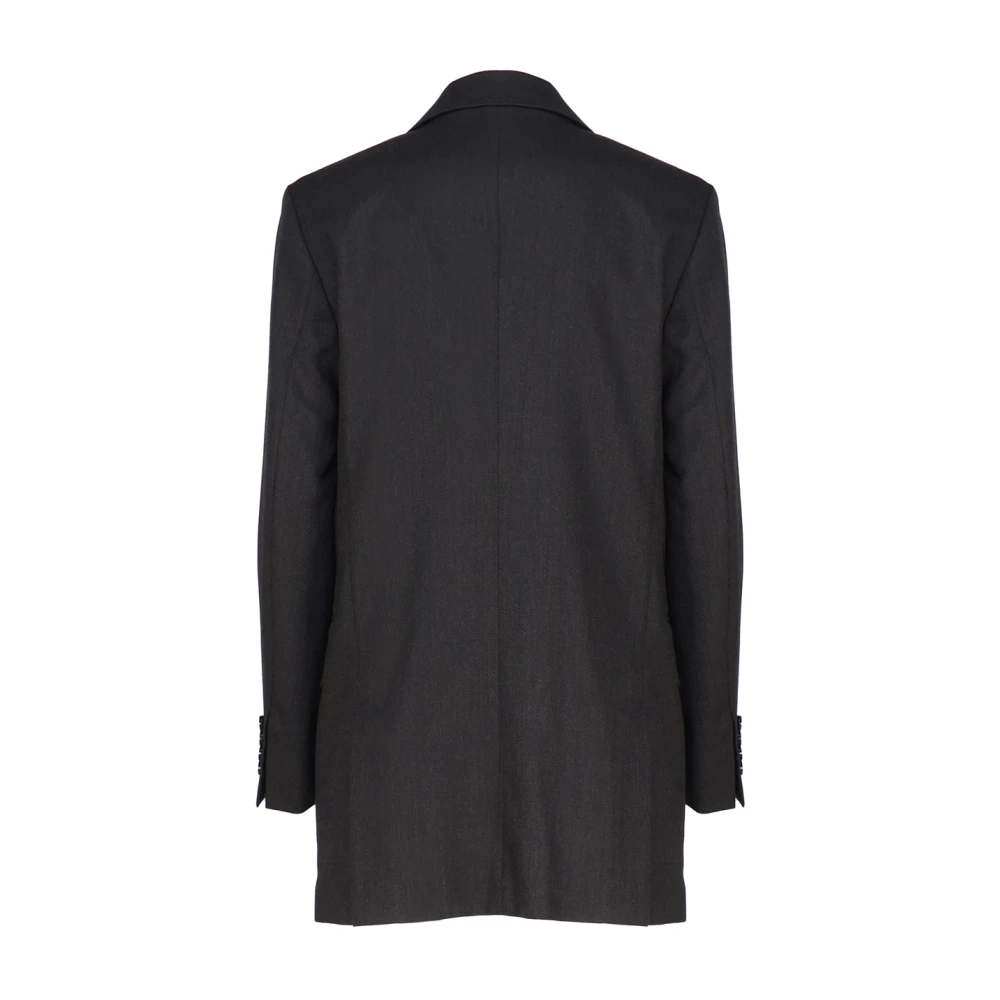 Max Mara Antraciet Grijs Wollen Jas Gray Dames
