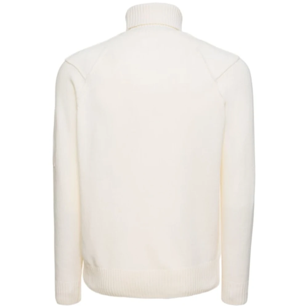 C.P. Company Regular Fit Witte Wolmix Pull White Heren