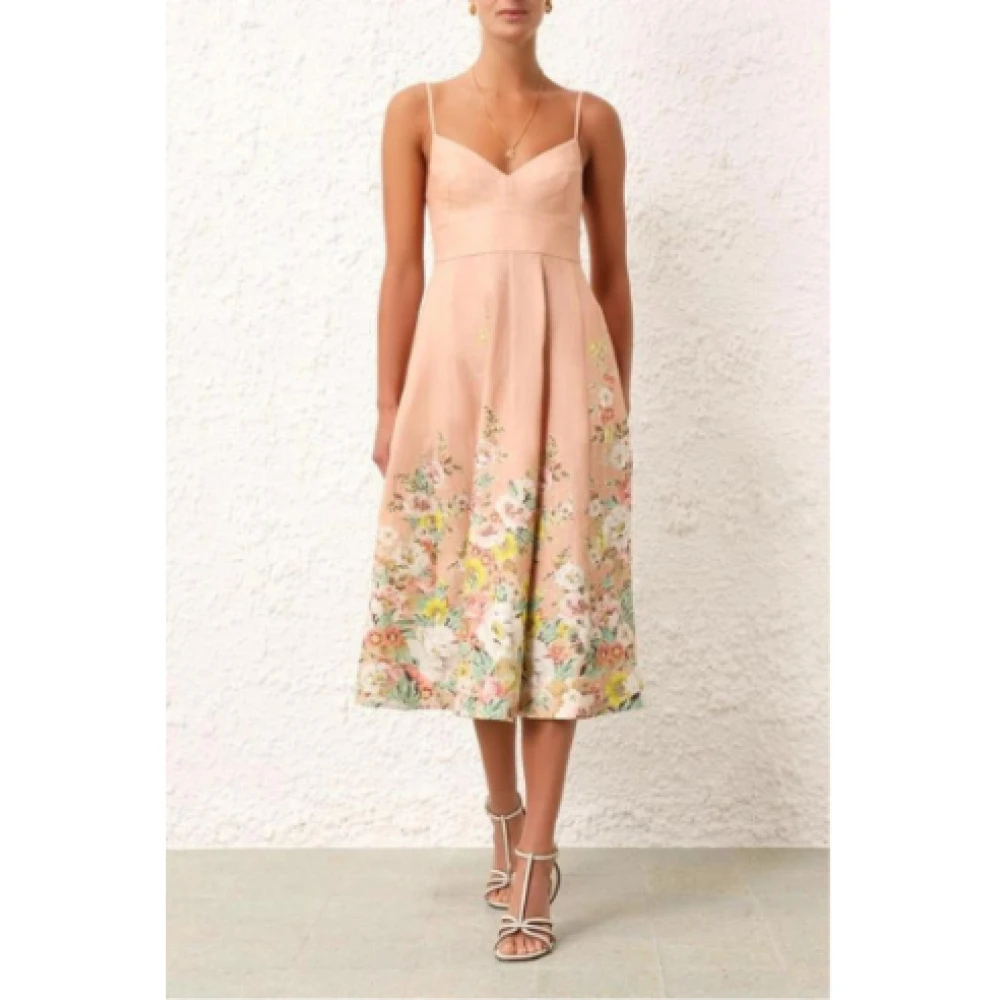 Zimmermann Luxe Roze Picknick Jurk Mode Stijl Pink Dames