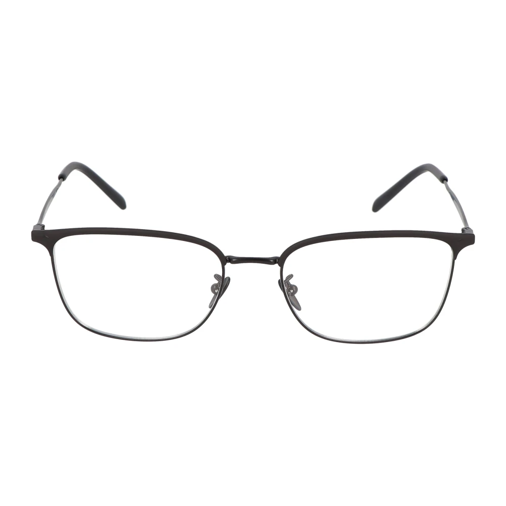 Armani Rechthoekige stalen montuurbril Green Unisex