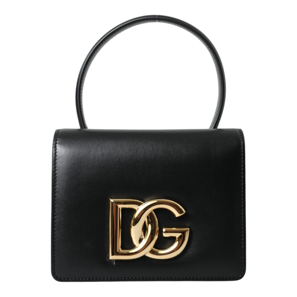 Dolce & Gabbana Zwarte Leren Mini Riem Taille Meisjes Tas Black Dames