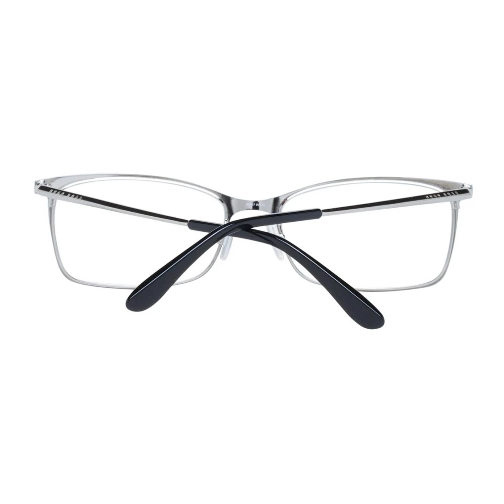 Hugo Boss Zwarte Metalen Rechthoekige Optische Frames Black Dames