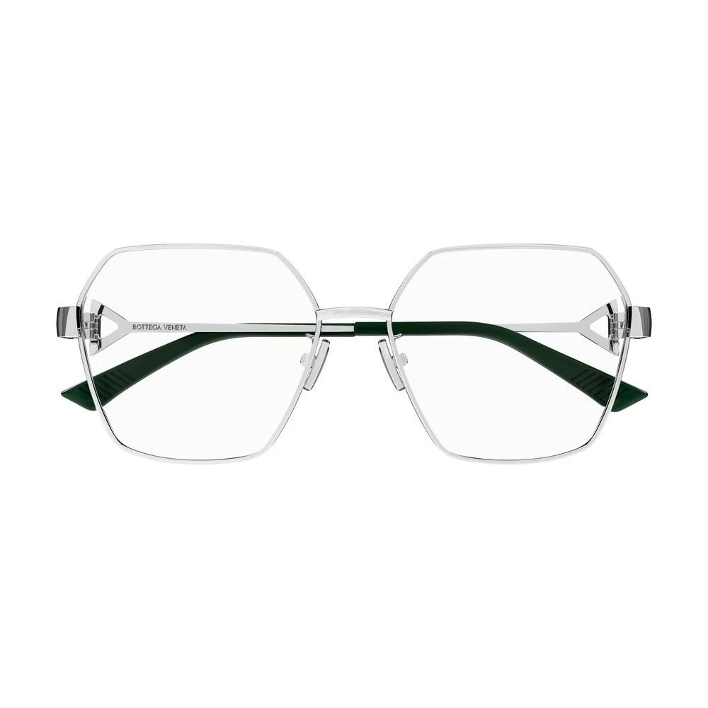 Bottega Veneta Silver Eyewear Frames Gray Unisex