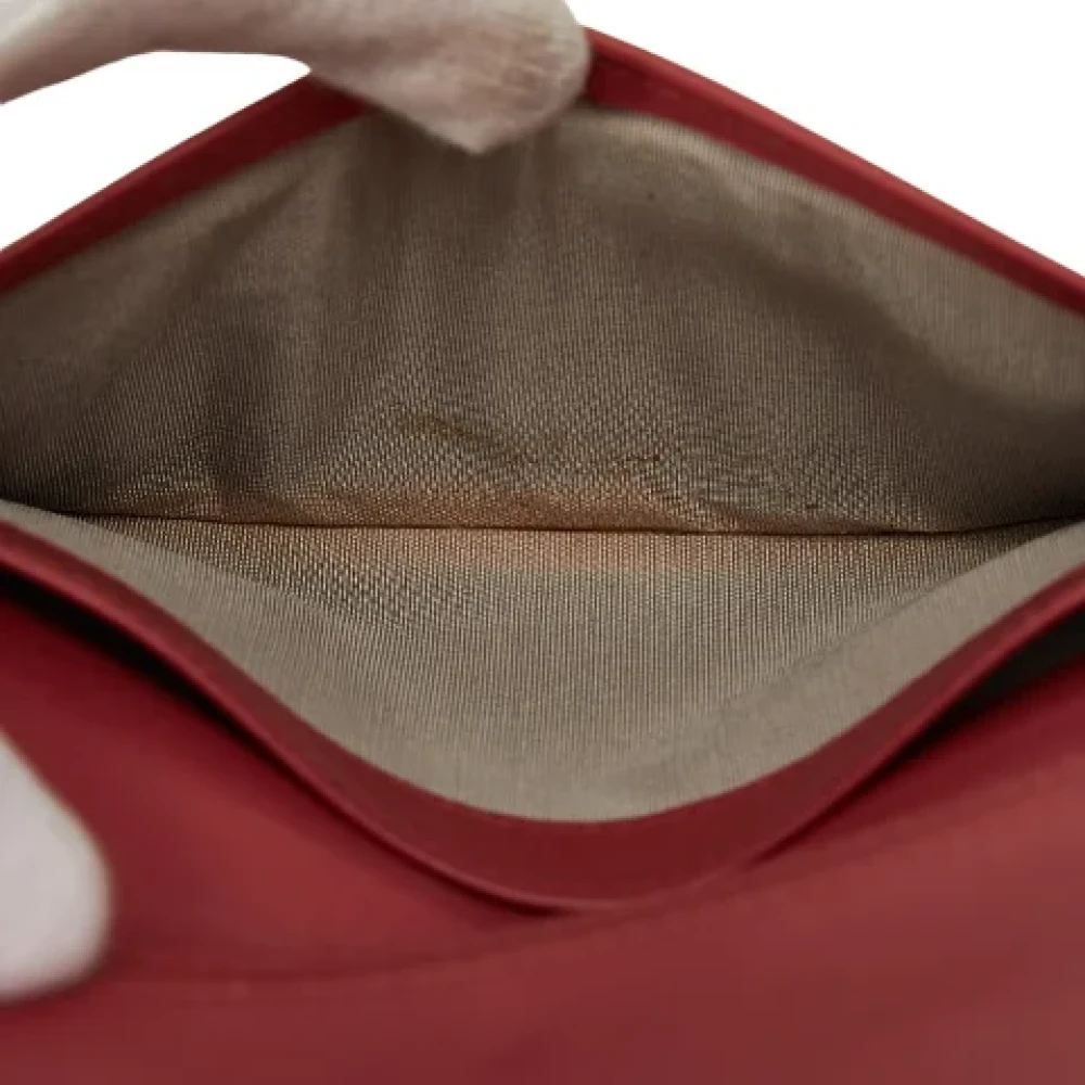 Chanel Vintage Pre-owned Leather wallets Red Dames