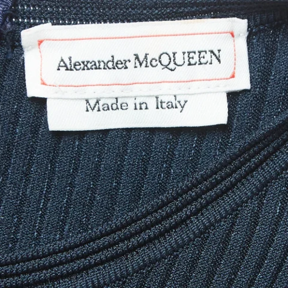 Alexander McQueen Pre-owned Knit dresses Blue Dames